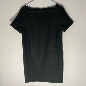 Joe Fresh Women’s Square Neck Wool Blend Black Mini Dress